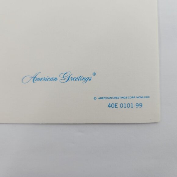 Vintage Easter Card God Bless You Bunny Rabbit Eggs Unused No Envelope 1979 - Picture 6 of 7